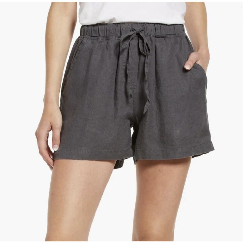 Parachute Linen Shorts S Coal‎ Charcoal Lounge Coastal Preppy Casual